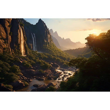 Mountain Waterfall Canvas